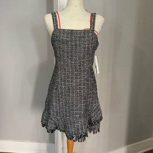 Brand New Ruffled tweed sheath dress